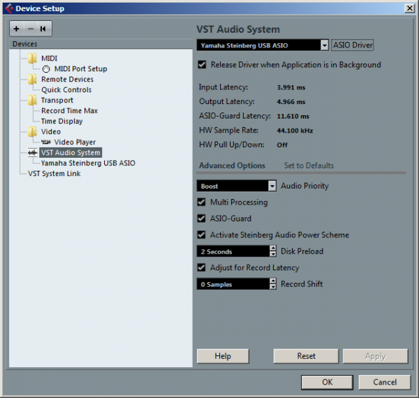 Steinberg UR22 ASIO Latency